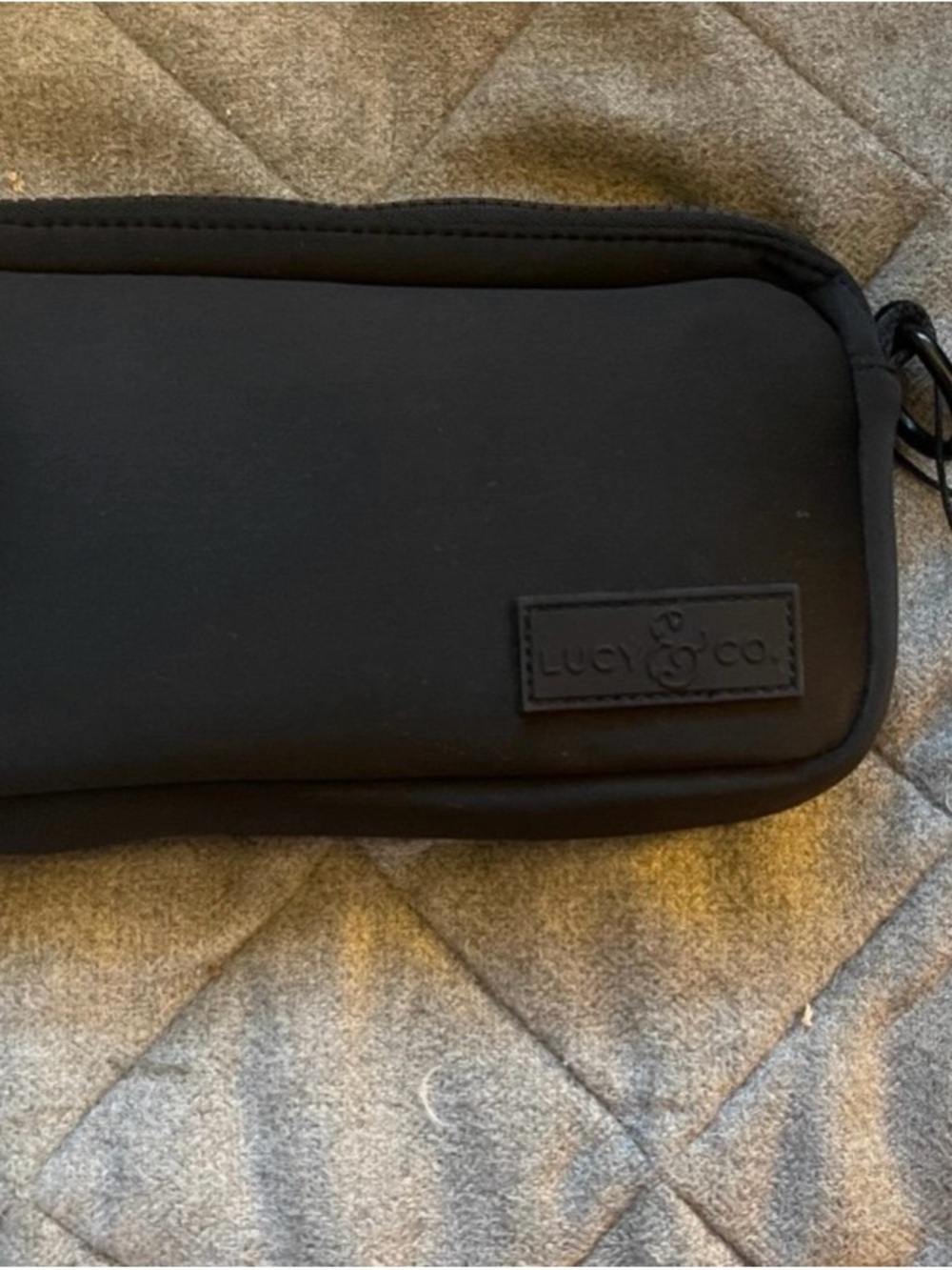 Lucy & Co. Black Crossbody Dog Pet Treat Bag Pouch